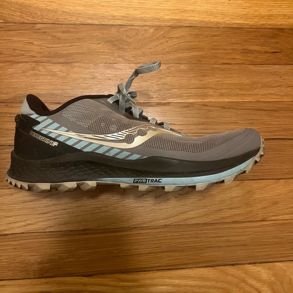 Saucony Women's Peregrine Brown and Light Blue Hiking Shoes Size 9W - Picture 6 of 11